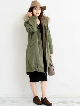 「BEAUTY&YOUTH UNITED ARROWS」｜「アイテム（モッズコート）」を使った、BEAUTY&YOUTH オフィススタッフ 02さん（レディース・163cm）の秋コーディネート