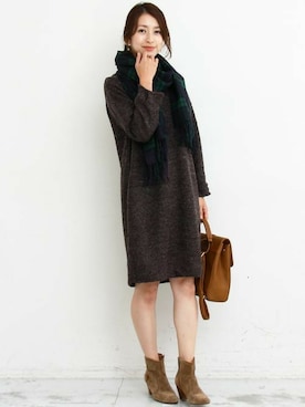 BEAUTY&YOUTH オフィススタッフ 02さん（レディース・163cm）の冬コーディネート