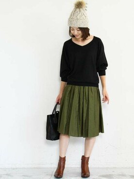 BEAUTY&YOUTH オフィススタッフ 02さん(レディース・163cm)の冬コーディネート