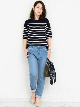 「BEAUTY&YOUTH UNITED ARROWS（ビューティーアンドユースユナイテッドアローズ）のBYSF∴ カラー2WAYハンドショルダー ◆（ハンドバッグ）」を使った、BEAUTY&YOUTH オフィススタッフ 02さん（レディース・163cm）の春コーディネート
