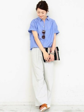 BEAUTY&YOUTH オフィススタッフ 02さん(レディース・163cm)の夏コーディネート