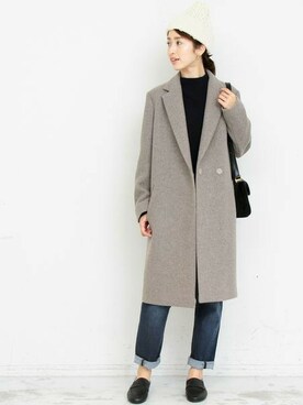 「BEAUTY&YOUTH UNITED ARROWS（ビューティーアンドユースユナイテッドアローズ）のby ※∵デニムテーパードパンツ◆（デニムパンツ）」を使った、BEAUTY&YOUTH オフィススタッフ 02さん（レディース・163cm）の秋コーディネート