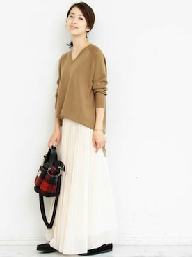 「AMIMOC」｜BEAUTY&YOUTH オフィススタッフ 02さん（レディース・163cm）の秋コーディネート