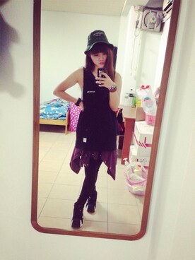 「ADLIB（アドリブ）のアイテム（アクセサリー）」を使った、phoenix sinさん（レディース・160cm）の夏コーディネート