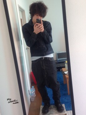 「LOST CONTROL（ロストコントロール）のアイテム（ジャケット/アウター）」を使った、けいすけさんの秋コーディネート