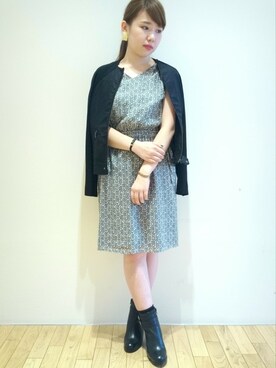 「FIL DE FER（フィルデフェール）のアイテム（ブルゾン）」を使った、RolladeX STAFFさん（レディース・156cm）の夏コーディネート