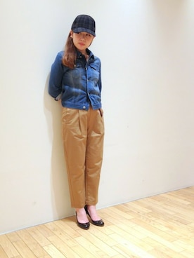 「NOMBRE IMPAIR（ノンブルアンペール）のアイテム（チノパンツ）」を使った、RolladeX STAFFさん（レディース・156cm）の秋コーディネート