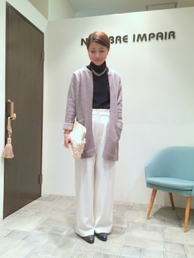 「NOMBRE IMPAIR（ノンブルアンペール）のアイテム（その他アウター）」を使った、RolladeX STAFFさん（レディース・159cm）の秋コーディネート