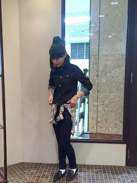 「NOMBRE IMPAIR（ノンブルアンペール）のアイテム（デニムジャケット）」を使った、RolladeX STAFFさん（レディース・158cm）の秋コーディネート