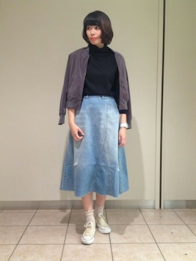 「NOMBRE IMPAIR（ノンブルアンペール）のアイテム（ブルゾン）」を使った、RolladeX STAFFさん（レディース・170cm）の秋コーディネート