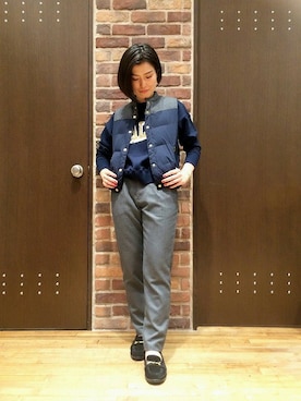 「NOMBRE IMPAIR（ノンブルアンペール）のアイテム（スウェット）」を使った、RolladeX STAFFさん（レディース・158cm）の秋コーディネート