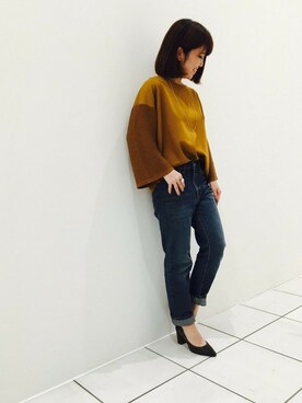 「フレアスリーブ」｜RolladeX STAFFさん（レディース・160cm）の秋コーディネート