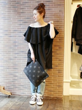 「TEMBEA（テンベア）のアイテム」を使った、etsukoさん（レディース・156cm）の春コーディネート