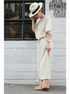 パナマハット」の人気ファッションコーディネート（季節：3月〜5月