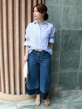 「クロップドパンツ」｜etsukoさん（レディース・155cm）の春コーディネート