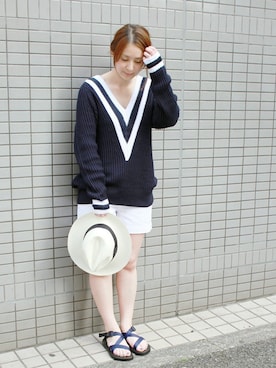 「JOURNAL STANDARD（ジャーナルスタンダード）のアイテム（帽子）」を使った、etsukoさん（レディース・155cm）の春コーディネート