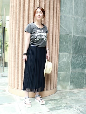 「MIXTA（ミクスタ）のアイテム」を使った、etsukoさん（レディース・155cm）の春コーディネート