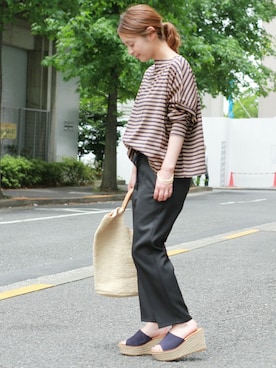 「エスパドリーユ」｜etsukoさん（レディース・155cm）の夏コーディネート