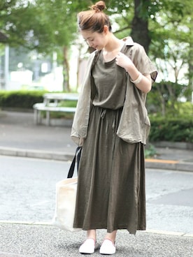 「Rivieras（リビエラ）のアイテム」を使った、etsukoさん（レディース・155cm）の夏コーディネート