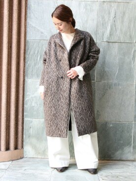 「08sircus（ゼロエイトサーカス）のアイテム（その他アウター）」を使った、etsukoさん（レディース・155cm）の秋コーディネート