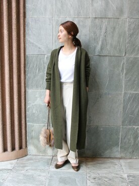 「JOURNAL STANDARD（ジャーナルスタンダード）のアイテム（カーディガン/ボレロ）」を使った、etsukoさん（レディース・155cm）の秋コーディネート