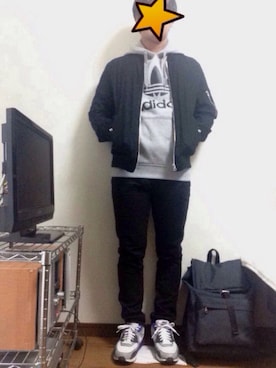「SHIPS JET BLUE（シップスジェットブルー）のアイテム（バックパック/リュック）」を使った、Yさん（メンズ・170cm）の冬コーディネート