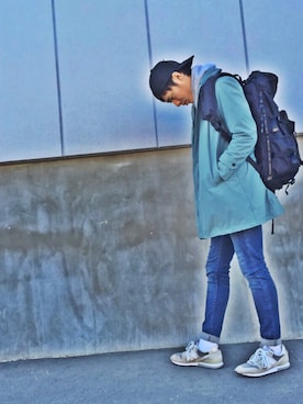「アイテム（ステンカラーコート）」を使った、タカティンさん（メンズ・173cm・10代）の秋コーディネート