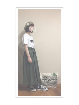 「Handmade（ハンドメイド）のアイテム（ブローチ/コサージュ）」を使った、Yuk1.8さん（レディース・155cm・30代）の秋コーディネート