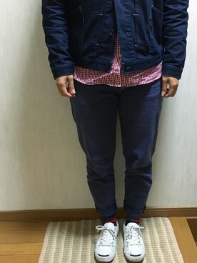「Scye（サイ）のアイテム（パンツ）」を使った、なっちゃんさん（レディース・160cm）の秋コーディネート