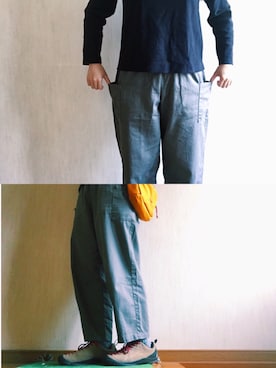 「アイテム（ボディバッグ/ウエストポーチ、グリーン系）」を使った、なっちゃんさん（レディース・160cm）の春コーディネート