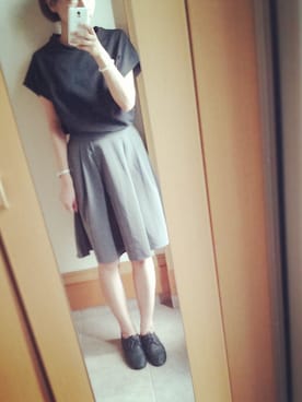 「ひざ丈スカート」｜かおりさん（レディース・162cm・30代）の秋コーディネート