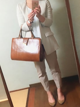 「JUSGLITTY（ジャスグリッティー）のアイテム（テーラードジャケット）」を使った、chim.さん（レディース・155cm）の春コーディネート