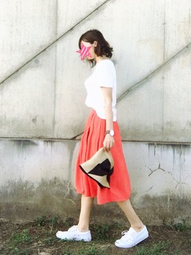 「CONVERSE（コンバース）のCONVERSE コンバース ジャック パーセル / JACK PURCEL（スニーカー）」を使った、chim.さん（レディース・155cm）の夏コーディネート