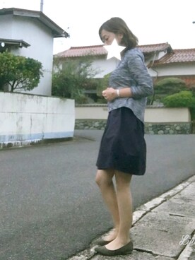 「OZOC（オゾック）のアイテム（ピアス（両耳用））」を使った、chim.さん（レディース・155cm）の秋コーディネート
