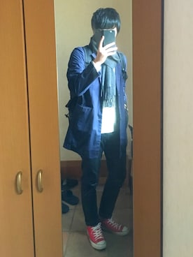 「インスタやってます」｜「アイテム（チェスターコート）」を使った、yuuking（ユウキング）さん（メンズ・171cm）の秋コーディネート