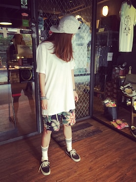 「アイテム（ブレスレット、ホワイト系）」を使った、Romeさん（レディース・160cm）の夏コーディネート