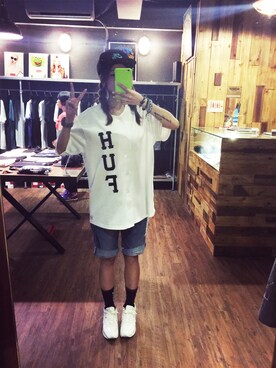 「BTS」｜「アイテム（スウェット）」を使った、Romeさん（レディース・160cm）の秋コーディネート