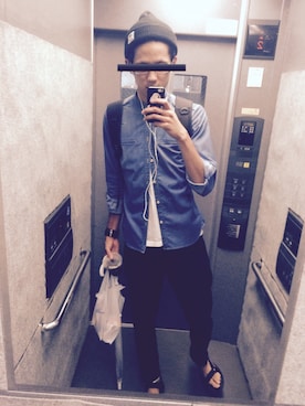 「アイテム（ニットキャップ/ビーニー）」を使った、Ｙさん（メンズ・192cm・20代）の秋コーディネート