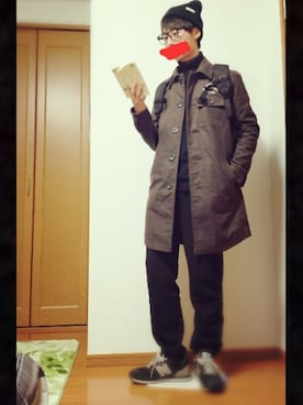 「アイテム（ステンカラーコート）」を使った、KENTARO さん（メンズ・173cm・10代）の冬コーディネート