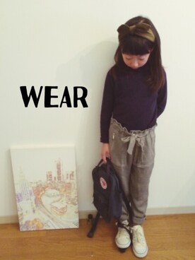 「グレーパンツ」｜ERIさん（キッズ・120cm）の冬コーディネート