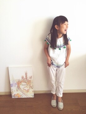 「ハグマグ」｜「アイテム（その他シューズ）」を使った、ERIさん（キッズ・125cm）の春コーディネート