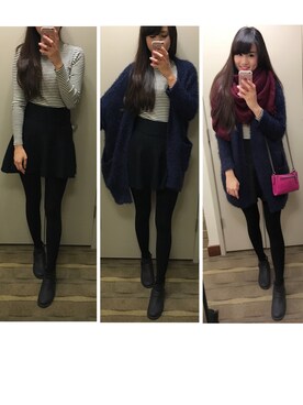 「NO NAME（ノーネーム）のアイテム（ブーティ）」を使った、Chloe💋さん（レディース・167cm）の冬コーディネート