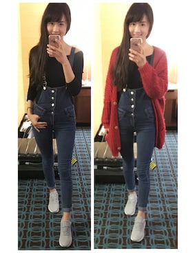 「NO NAME（ノーネーム）のアイテム（オールインワン・サロペット）」を使った、Chloe💋さん（レディース・167cm）の冬コーディネート