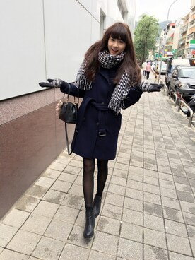 「COACH」｜「アイテム（ダウンジャケット/コート）」を使った、Chloe💋さん（レディース・167cm）の冬コーディネート