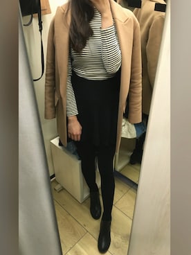 「COACH」｜「アイテム（チェスターコート）」を使った、Chloe💋さん（レディース・167cm）の冬コーディネート