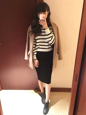 「NO NAME（ノーネーム）のアイテム（ブーティ）」を使った、Chloe💋さん（レディース・167cm）の冬コーディネート