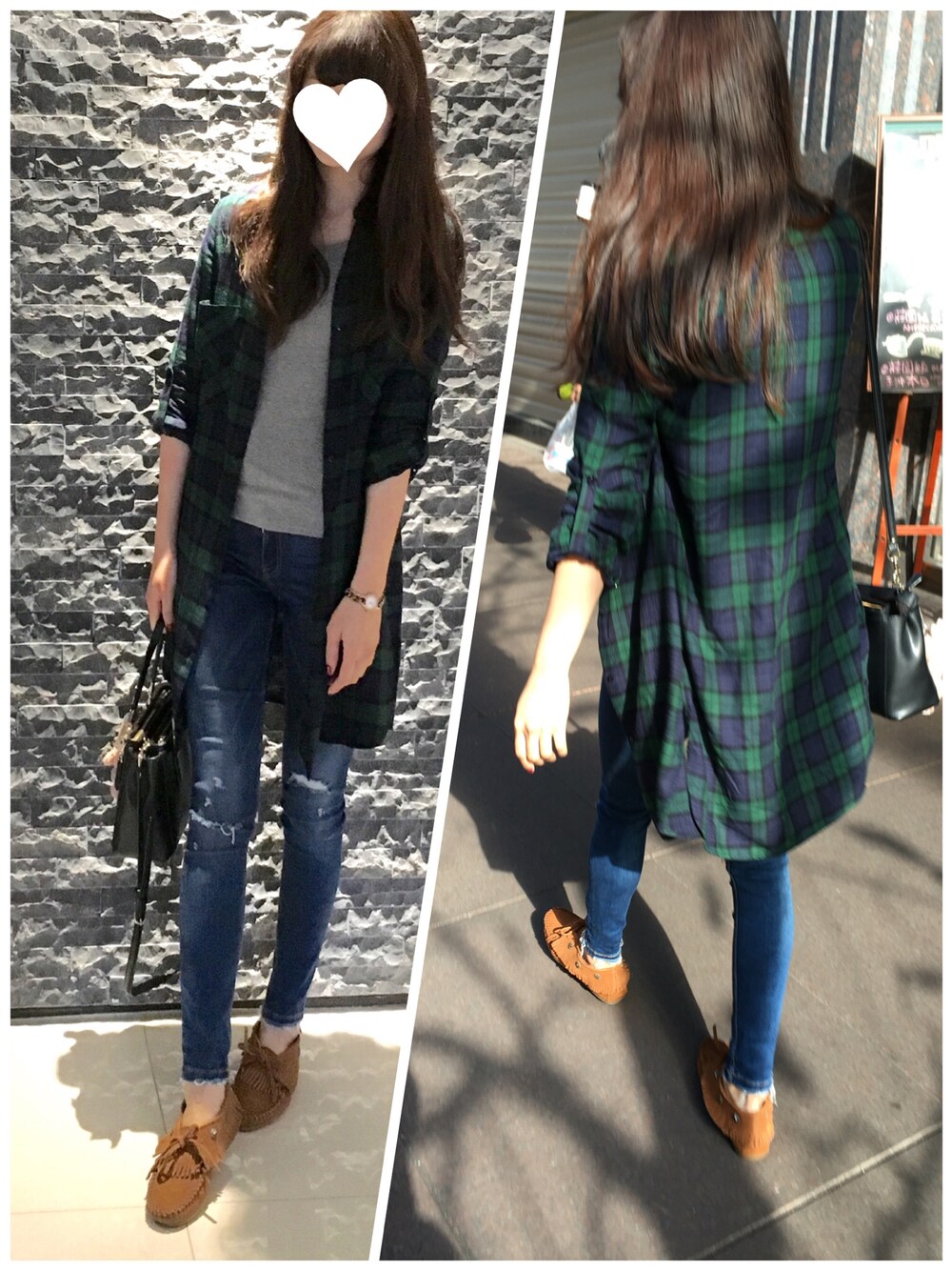 「springlook、Zara shirts 、denim pants、minnetonka、COACH」｜「ZARAのアイテム（シャツ/ブラウス、その他）」を使った、Chloe💋さん（レディース・167cm）の春コーディネートの1枚目の写真