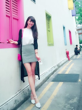 「NO NAME（ノーネーム）のアイテム（ピーコート）」を使った、Chloe💋さん（レディース・167cm）の春コーディネート
