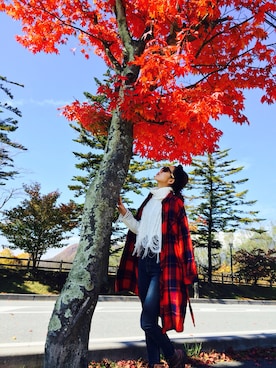 「軽井沢」｜Yさん（レディース・161cm）の秋コーディネート