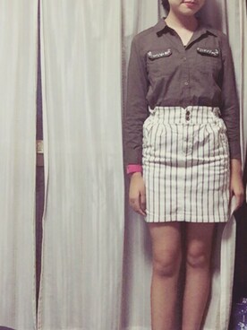 「アイテム（アナログ腕時計、ピンク系）」を使った、annさん（レディース・170cm）の秋コーディネート